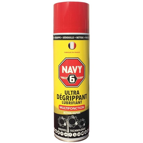 NAVY 6 - lubrifiant - degrippant - dérouille - protege - nettoie - chasse l' eau