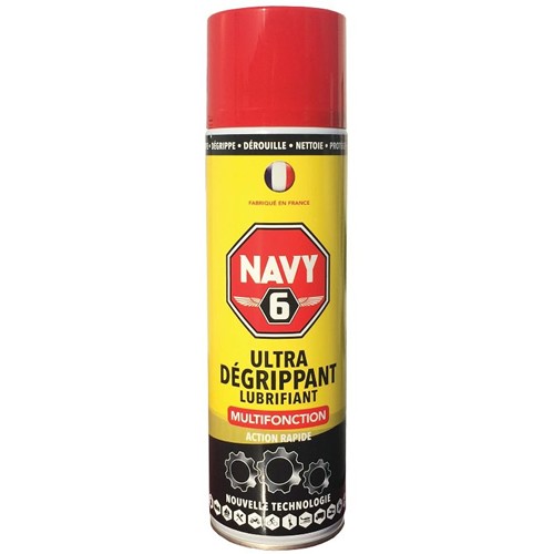 NAVY 6 - lubrifiant - degrippant - dérouille - protege - nettoie - chasse l' eau NAVY 6 - lubrifiant - degrippant - dérouille - protege - nettoie - chasse l' eau